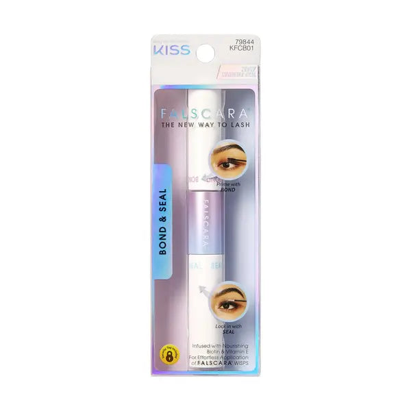 KISS FALSCARA False Lash Clusters Bond & Seal, Black, NET WT 8.7g (0.29 oz.)