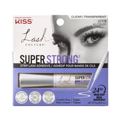 KISS Lash Couture Latex-Free Super Strong Strip Eyelash Adhesive, Clear Liquid, 0.17 oz.