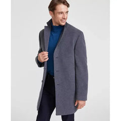 Men's Prosper Wool-Blend Slim Fit Overcoat