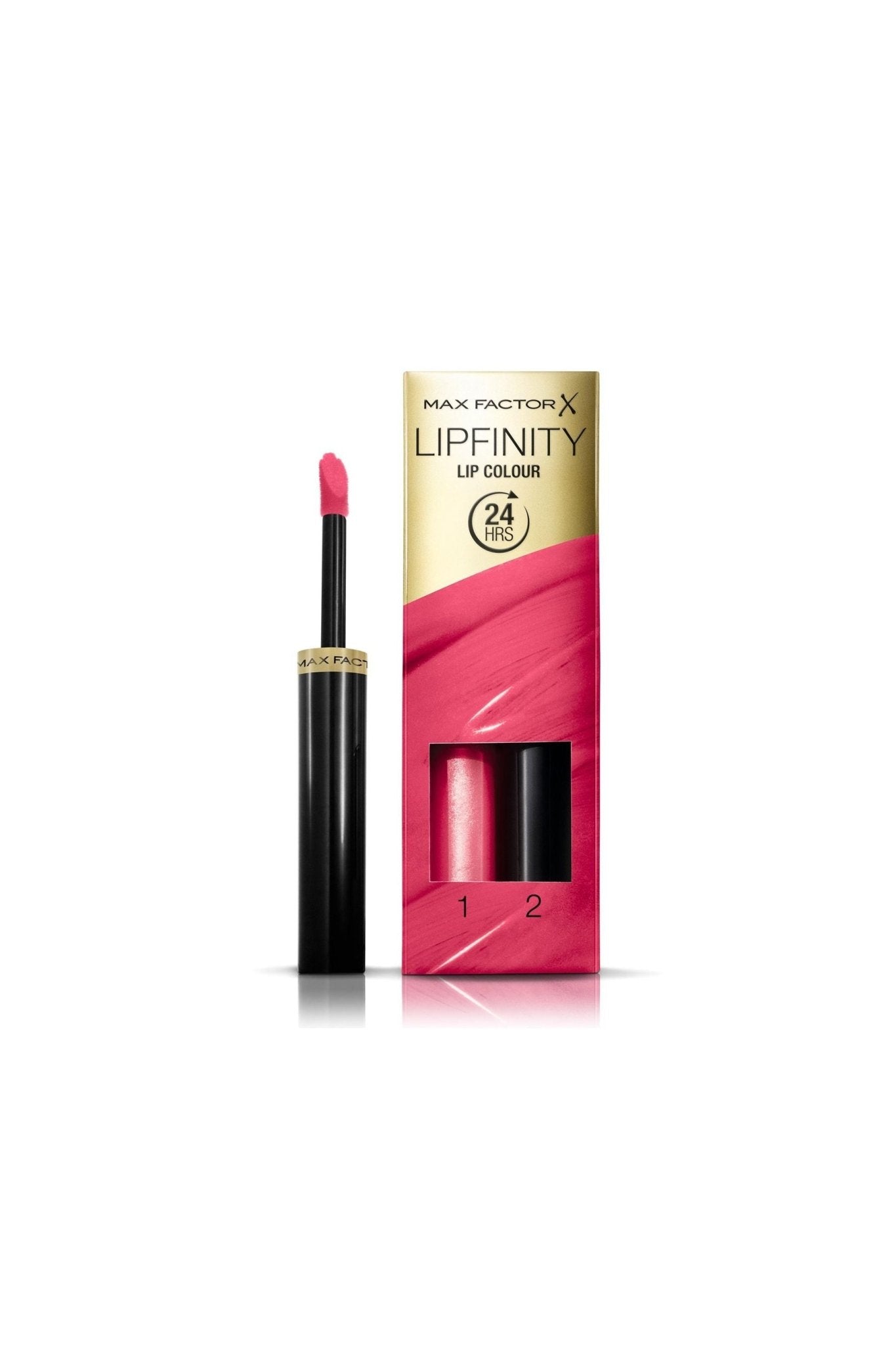 Maxfactor Lipfinity Lip Colour Lipstick 2Step Long Lasting - 024 Stay Cheerful 2.3 Ml + 1.9 G - AllurebeautypkMaxfactor Lipfinity Lip Colour Lipstick 2Step Long Lasting - 024 Stay Cheerful 2.3 Ml + 1.9 G