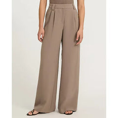 Express Signature Crepe High Waisted Relaxed Trouser