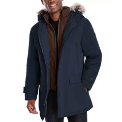 Michael Kors Men's Hooded Bib Snorkel Parka