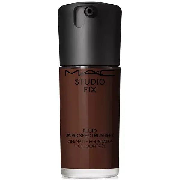 MAC Studio Fix Fluid SPF 15 24HR Matte Foundation with Oil Control for Long Lasting Coverage ,1 oz