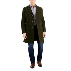 Men's Barge Classic Fit Wool/Cashmere Blend Solid Overcoats