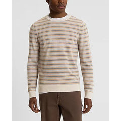 Express Striped Crew Neck Merino Wool Sweater
