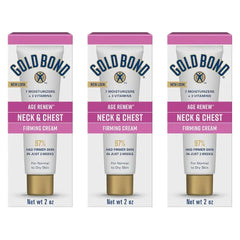 Gold Bond Age Renew Neck & Chest Firming Age Renew Cream, 2 oz., Clinically Tested Skin Firming Cream (Pack of 1 or 3)