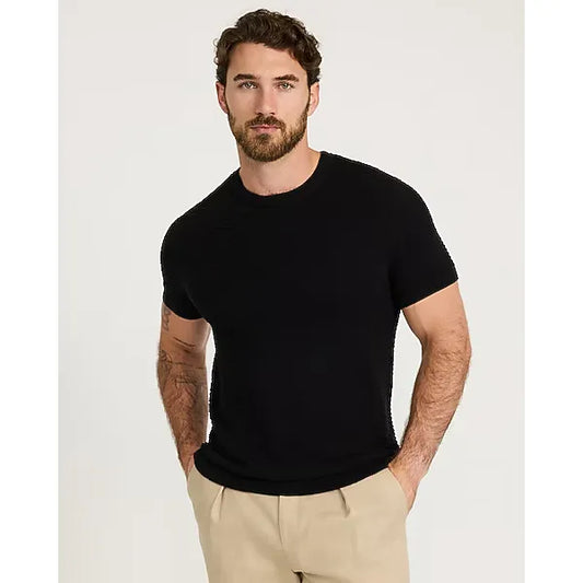 Express Textured Cotton Crew Neck Sweater T Shirt