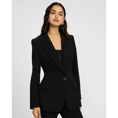 Express Studio Stretch Twill Long Slim Blazer