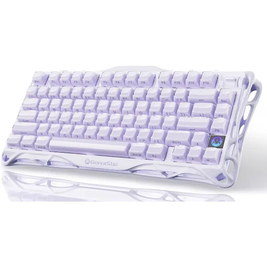 GravaStar Mercury K1 75% Wireless Mechanical Gaming Keyboard – Aluminum Alloy Exoskeleton, Hot-Swappable Gasket Mount, RGB Backlit
