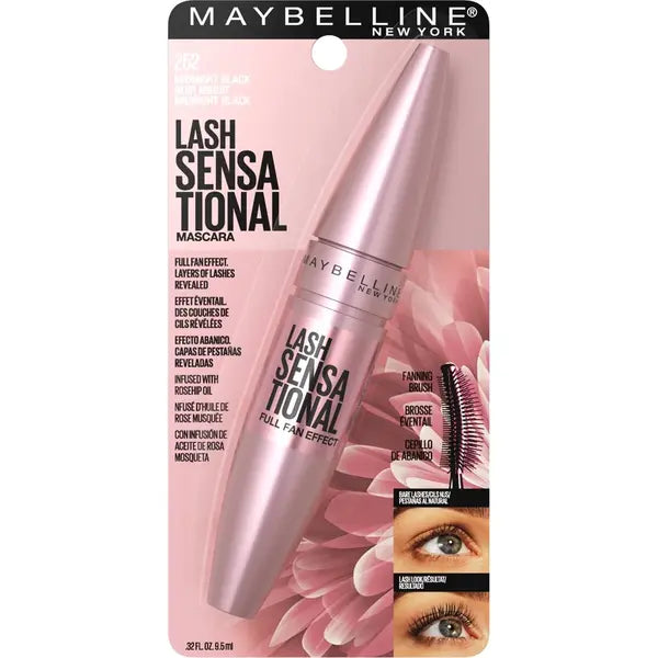 Maybelline Lash Sensational Washable Mascara, Midnight Black