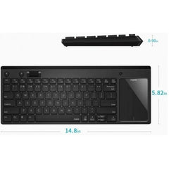 RAPOO K2800 KEYBOARD WITH TOUCHPAD WIRELESS BLACK AR - 19510