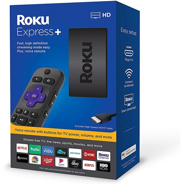 Roku Express+ Streaming Media Player HD (3931RW) Black