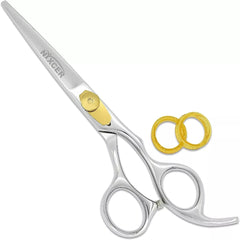 Nixcer Professional Series Convex Edge Hair Cutting Scissors 6.5" - Silver / Gold