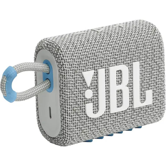 JBL Go 3 Eco Portable Bluetooth Speaker (JBLGO3ECOWHTAM) - White