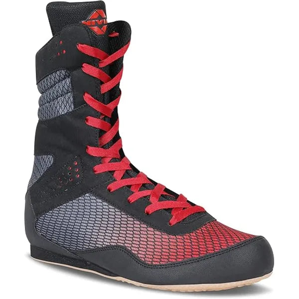 Nivia Mesh Men's Boxing Shoes 33 EU, Black-Red