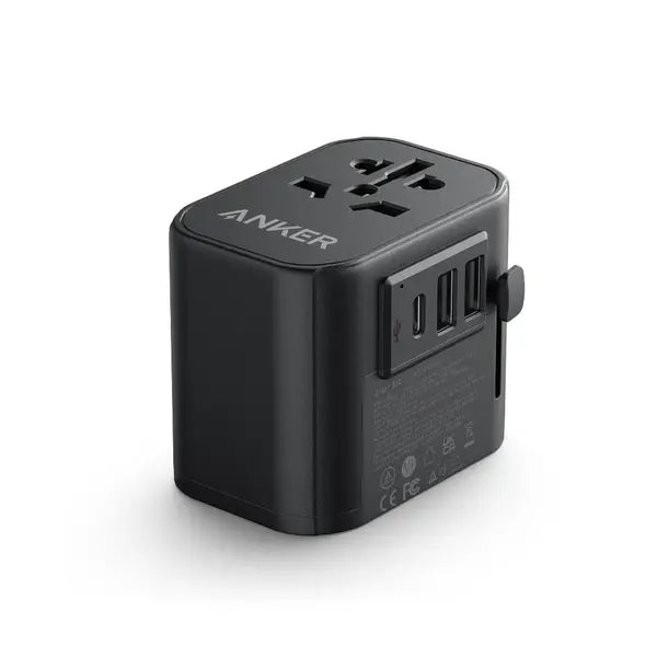 Anker Power Extend Travel Adapter 30W 1-Port USB-C, 2-Ports USB-A Wall Charger – Black