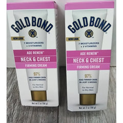Gold Bond Neck & Chest Firming Cream 2 oz, Clinically Tested Skin Firming Cream (Pack of 2)