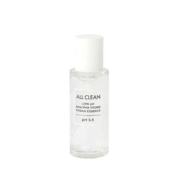 HEIMISH All Clean low pH Balancing Vegan Essence 1.67 fl.oz / 50ml | AHA & PHA, Daily Mild Moisture Essence | Exfoliating Care, Sebum Care, Korean Skincare, Refreshing, Mild Peeling