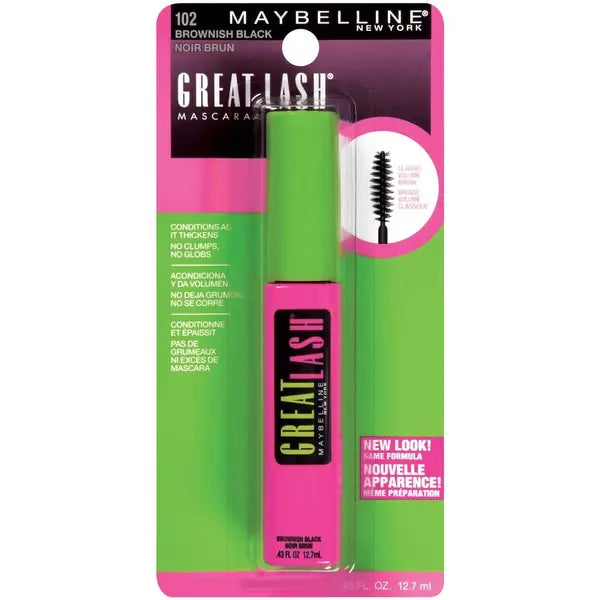 Maybelline Great Lash Lots of Lashes Washable Mascara, Brownish Black, 0.43 fl oz