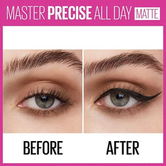 Maybelline New York Eye Studio Master Precise All Day Liquid Eyeliner, Matte Black, 0.034 oz