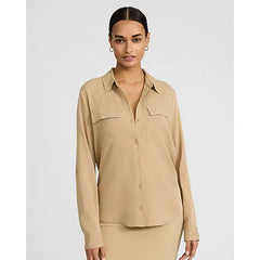 Express Twill Double Flap Pocket Rolled Sleeve Utility Portofino Shirt