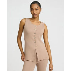 Express Novelty Button Knit Cutaway Vest