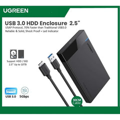 UGreen US221 USB C 2.5" SATA III Hard Drive Enclosure
