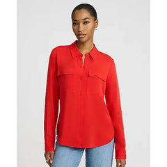 Express Twill Double Flap Pocket Rolled Sleeve Utility Portofino Shirt