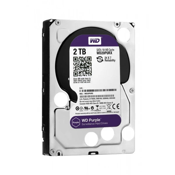 Western Digital WD Purple Surveillance Hard Drive SATA 3.5" (2TB)