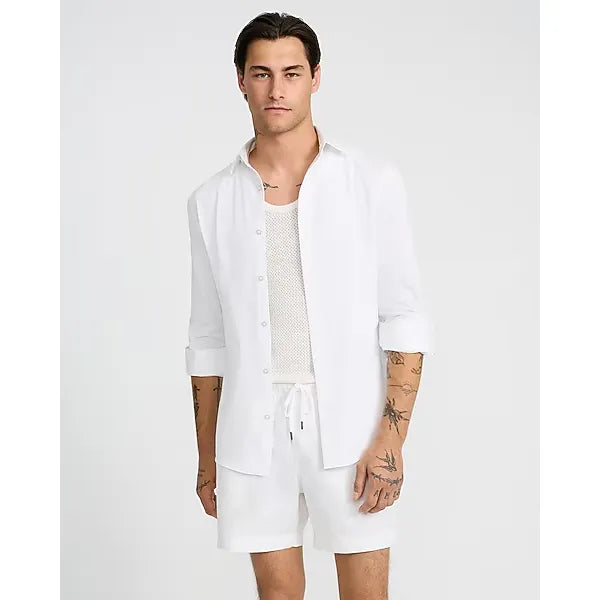 Express 6" Linen blend Drawstring Elastic Waist Short
