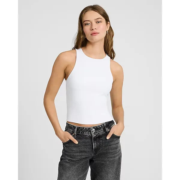 Express Body Contour High Compression High Neck Cropped Tank